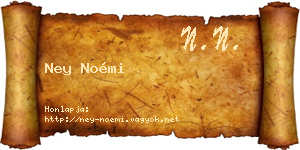 Ney Noémi névjegykártya
